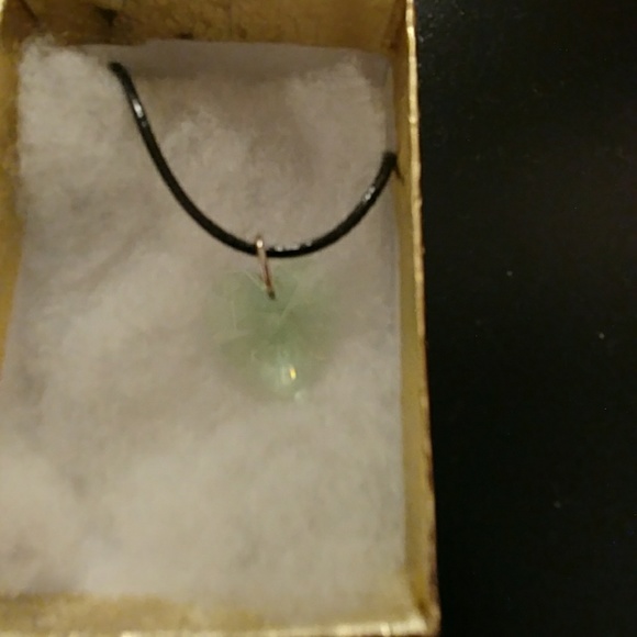 Meadow Green Crystal Heart Necklace - Picture 6 of 8